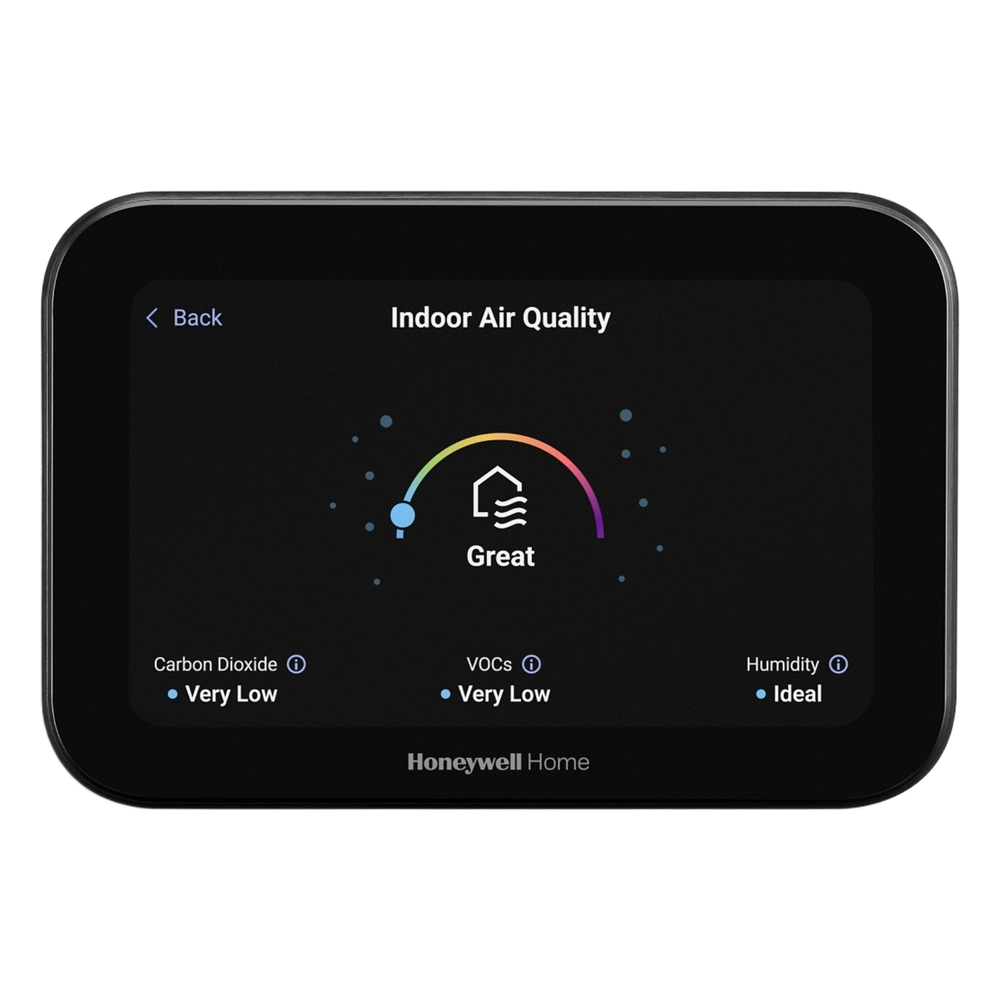Termostato inteligente con pantalla táctil de 5 pulgadas, control de calidad de aire (IAQ), hasta 4H/2C bomba de calor, Wi-Fi, Bluetooth y Matter, color negro - Imagen 6