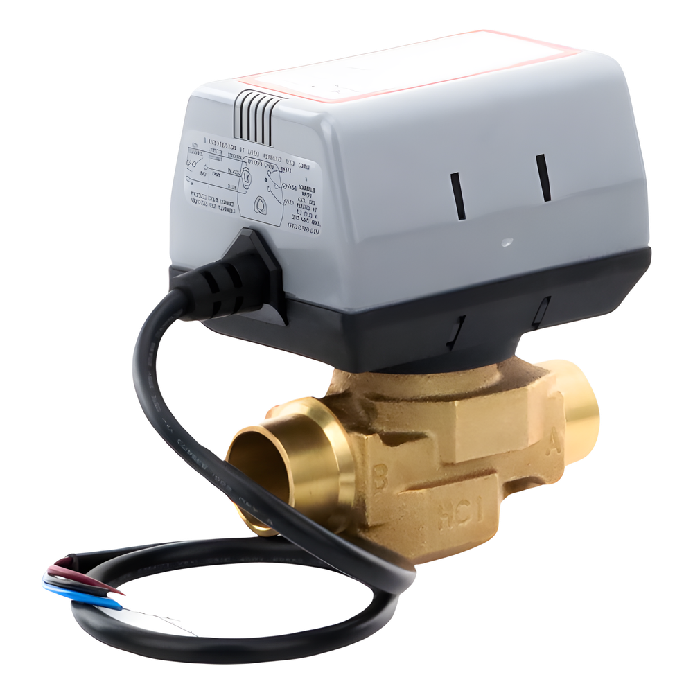 Válvula de zona motorizada de 2 vías 3/4 pulgada BSPT con actuador de 200 a 240 VAC para calefacción y aire acondicionado - Imagen 4